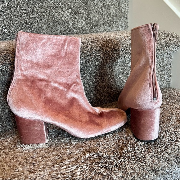 Free People Cecile Velvet Block Heel Boots - Picture 7 of 7
